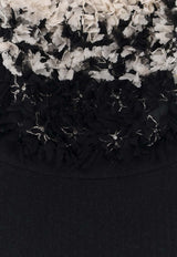 Elisabetta Franchi Embellished Gown with High Slit Black ABR4462E2685_Nero/burro_41973229