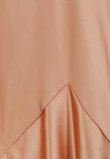 Elisabetta Franchi Daily Satin Midi Dress Brown ABR3462E2EV8_Suede_41973246