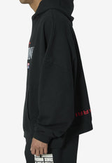Willy Chavarria Welcome To America Oversized Hoodie Black WCJSY0241--001
