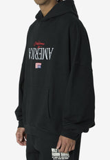 Willy Chavarria Welcome To America Oversized Hoodie Black WCJSY0241--001