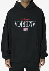 Willy Chavarria Welcome To America Oversized Hoodie Black WCJSY0241--001