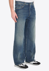 Dolce & Gabbana Logo Plaque Faded Jeans Blue GP18LD-G8OV1-S9001