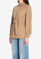 Max Mara Agenzia Belted Wool Shirt Camel 2611041211600-10321-001