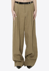 Dolce & Gabbana Pinstriped Tailored Pants Beige FTDMIT-FR3F2-S8052