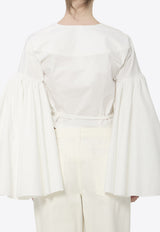 Jacquemus Cache-Coeur Paysan Cropped Top White TOW00904A-W00648-100