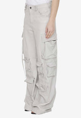 Salvatore Santoro Leather Cargo Pants Beige 46050-NIV-CALCE