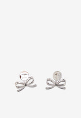 Self-Portrait Pearl Bow Drop Earrings Silver SS26604ESL--SILVER