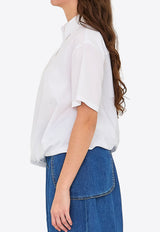 Loewe Draped Buttoned Shirt White S540Y05XD2--2100