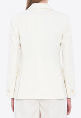 Max Mara Palchi Wool Single-Breasted Jacket White 2511041021600-10330-001