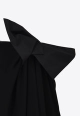 Saint Laurent Bow-Embellished Strapless Mini Dress Black 514632-Y012W-1000