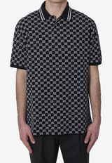 Gucci GG Jacquard Pique Polo T-shirt Blue 788024-XJHH7-4137