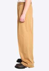 Loewe Logo Patch Wide-Leg Pants Beige H526Y04X67--3430
