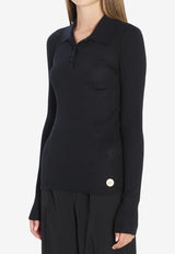 Dolce & Gabbana Ribbed Polo T-shirt Black FXZ27T-JBW0G-N0000