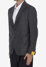 Tagliatore Single-Breasted Wool-Blend Blazer Gray 1SMC22K-220014-EN801