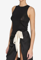 Saint Laurent Ribbed Tank Top Black 863133-Y77IR-1000