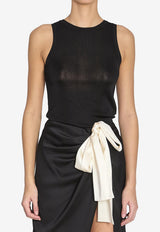 Saint Laurent Ribbed Tank Top Black 863133-Y77IR-1000