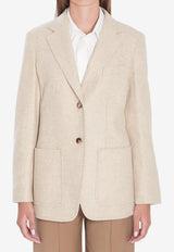 Max Mara Caraffa Single-Breasted Blazer Beige 2521046161600-10330-001