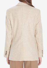 Max Mara Caraffa Single-Breasted Blazer Beige 2521046161600-10330-001