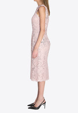 Dolce & Gabbana Guipure Lace Midi Dress Pink F6H0ZT-HLMTB-F1246