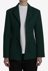 Loewe Single-Breasted Wool Blazer Green S540Y03XBU--4100
