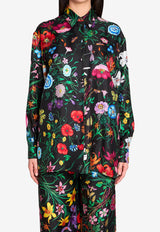 Gucci Floral Print Silk Twill Shirt Multicolor 864570-ZAUU8-1066