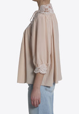 Chloé Silk Lace Blouse Pink CH26SHT38005--6H6