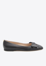 Valentino Bowow Leather Ballet Flats Black 7W2S0MS0-DDT-0NO