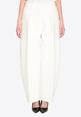 Jacquemus Ovalo Wide-Leg Pants White PAW00079A-W00531-100