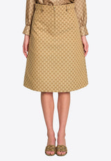 Gucci Monogram Jacquard Skirt Beige 864256-ZAUSC-2061