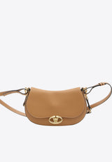 Valentino Small Ohval Calf Leather Shoulder Bag Almond 5W2B0N88-1VC-KEL