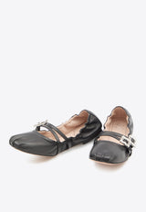 Roger Vivier Crystal Buckle Mary-Jane Ballet Flats Black RVW7433907091T--B999