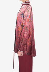 Gucci Floral Print Gradient Silk Shirt Pink 835617-ZATG8-5057