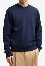 AMI PARIS Ami De Coeur Sweatshirt Blue BFUSW035-730-430