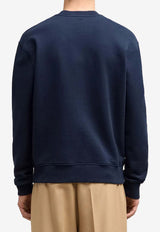 AMI PARIS Ami De Coeur Sweatshirt Blue BFUSW035-730-430