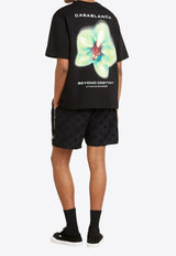 Casablanca Glitch Orchid Print T-shirt Black SP26JTS044--06