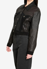 Versace Leather Blouson Jacket Black 1024617-1A17766-1B000
