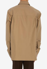 Gucci Oversized Long-Sleeved Shirt Beige 823830-Z7AMD-2319