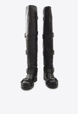 Dolce & Gabbana Horse Over-the-Knee Boots Black CU1239-AW352-80999