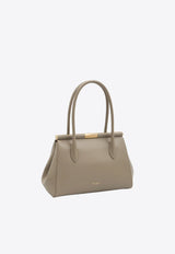 Dolce & Gabbana Marlene Grained Leather Top Handle Bag Beige BB7734-A3G19-8I399