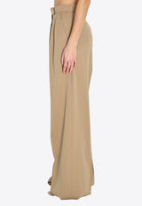 Max Mara Quorum Wide-Leg Tailored Pants Camel 2611131161600-10321-001