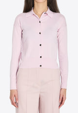 Max Mara Medeola Wool-Blend Cardigan Pink 2611341061600-12019-014