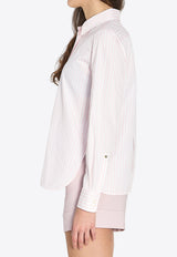 Max Mara Accenni Striped Long-Sleeved Shirt Pink 2611111111600-10020-001
