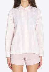 Max Mara Accenni Striped Long-Sleeved Shirt Pink 2611111111600-10020-001