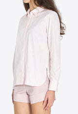 Max Mara Accenni Striped Long-Sleeved Shirt Pink 2611111111600-10020-001