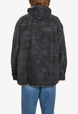 Balenciaga Hooded Denim Parka Black 857178-TTWA6-4864