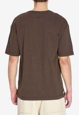 Lemaire Boxy Crewneck T-shirt Brown TS0010-LJ1010-BR512