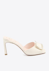 Roger Vivier Trompette 85 Patent Leather Mules Cream RVW60337750-D1P-C019