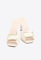 Roger Vivier Trompette 85 Patent Leather Mules Cream RVW60337750-D1P-C019