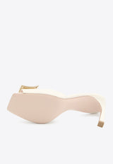 Roger Vivier Trompette 85 Patent Leather Mules Cream RVW60337750-D1P-C019