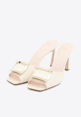 Roger Vivier Trompette 85 Patent Leather Mules Cream RVW60337750-D1P-C019